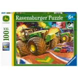 Cumpara ieftin Puzzle John Deere Cu Roti Mari 100 Piese, Ravensburger