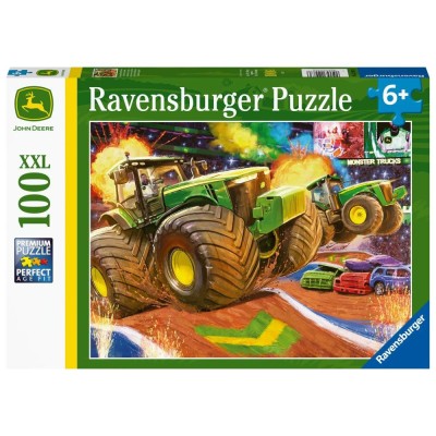Puzzle John Deere Cu Roti Mari 100 Piese foto