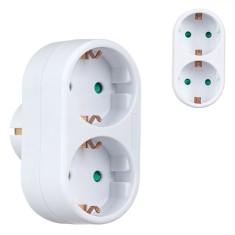 Adaptor Electric, Tiplu, 2 Prize, Siguranță Copii, 3680W