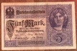 B11 32 - Bancnota foarte veche - Germania - 5 marci - 1917