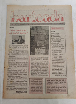 Ziarul BARICADA (14 februarie 1990) Anul I nr. 5 foto
