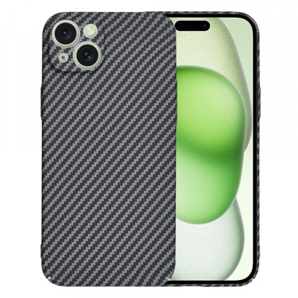 Husa pentru Apple iPhone 15 Plus, Techsuit, Carbonite FiberShell, Neagra