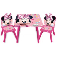 Set masuta si 2 scaunele Minnie&#039;s Bow-tique
