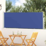 Copertina Laterala Retractabila Terasă Balcon vidaXL, 100x300 cm, Albastru, Protectie UV, Vant