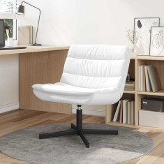 vidaXL Scaun pivotant Alb 63 x 75 x 76 cm Piele artificială