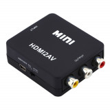 ADAPTOR ( HDMI2AV ) convertor de la HDMI la RCA ( AV ) , video si audio !
