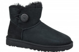 Cizme de iarna UGG Mini Bailey Button II 1016422-BLK negru, 36