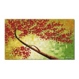 Tablou pictat manual, Copacul vietii, bucurie, 120x70cm ulei pe panza in cutit efect 3D, Superb