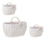 Cumpara ieftin Set 3 cosuri depozitare albe Alesha 26x20x15/21h (2); 46x32x24/33h