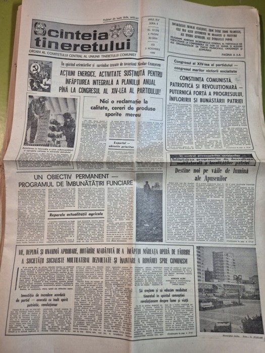 ziarul scanteia tineretului 2 noiembrie 1989 - fotbal - dinamo - panathinaikos atena 6 - 1 in cupa cupelor,foto zalau