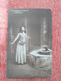 Carte postala, fotografie dna. M, Voiculescu Quintus in piesa de teatru Salomea, inceput de secol XX