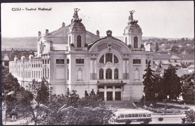 AMS - ILUSTRATA 1004 CLUJ - TEATRUL NATIONAL, 1963, CIRCULATA foto