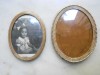 Set 2 Rame Foto Bronz Oval Decor Sticla 8.3x6.5cm si 7.3x5.5cm Vintage