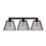 Plafoniera Moderna Klausen Loana PL3 Negru 66x21x21 cm, 3xE27, Corp Iluminat Interior Metalic Elegant pentru Living sau Dining, Design Minimalist