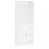 Dulap inalt, alb, 69,5x34x180 cm, lemn compozit, DKD Home Decor