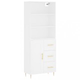 Cumpara ieftin Dulap inalt, alb, 69,5x34x180 cm, lemn compozit