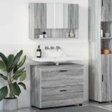 Cumpara ieftin Set de mobilier pentru baie 2 buc. Gri Sonoma 76,5 x 35 x 64 cm