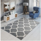 Covor Premium Belgian Model Cancun 18218-671, Marime 160 x 230 cm, Gri, Inaltime Fir 7 mm, Antialergic, Polipropilena, Living, Dormitor, Sufragerie, B