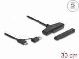 Adaptor USB type C/USB-A la HDD/SSD SATA 2.5&quot;, Delock 61042