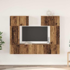 vidaXL Set comodă TV 6 pcs Lemn vechi 80 x 30 x 30 cm Lemn compozit