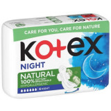 Absorbante de noapte Natural Night, 6 bucati, Kotex