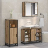 vidaXL Set de mobilier pentru baie Pe perete 3 pcs stejar artizanal 3402418