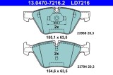 ATE 13.0470-7216.2 ATE Ceramic set placute frana,frana disc