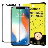 Folie Protectie Ecran WZK pentru Apple iPhone XS Max/ Apple iPhone 11 Pro Max, Sticla securizata, Full Face, Full Glue, Neagra