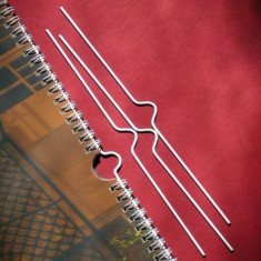 Legaturi albe metalice pentru calendare, pachet 100 bucati - 100 mm