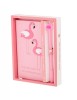 Set Cadou pentru Copii Caiet cu Flamingo finisat cu piele Ecologica Pix cu Flamingo, AVEX