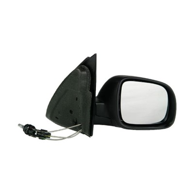 Oglinda exterioara VW Lupo (6X1/6E1) 02.2001-12.2002 Partea Dreapta Crom Asferica Manuala Prin Cablu Fara Incalzire, caracasa neagra, model MIC, scur foto