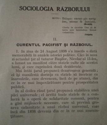 Sociologia Războiului (Dimitrie Gusti, 1915) foto