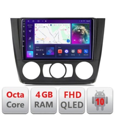 Navigatie BMW Seria 1 E87 2007-2011 clima manuala B-bmw117-manual Android Ecran QLED octa core 4+64 carplay android auto KIT-bmw117-manual+EDT-E309V3 foto