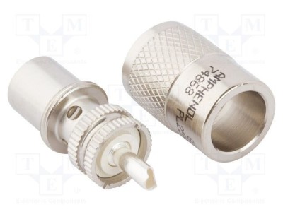 Conector UHF PL-259 mufă tată drept lipire pe cablu LCP AMPHENOL RF foto