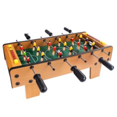 Joc Fotbal de masă cu teren eMazing, 18 jucători, 6 m&acirc;nere și panou de scor, din metal, lemn și ABS, 50 x 25 x 18 cm, potrivit pentru copii și adulți