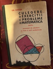Gr. Gheba - Culegere de exercitii si probleme de matematica pentru examenul de admitere in licee si scoli profesionale