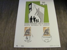 50 Ani Societatea Națională de Locuințe, 2 Timbre Obliterate 3F50 cu Ștampile Speciale Gent &amp; Ch&acirc;telet 1970