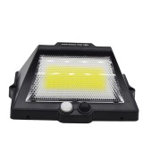 Lampa Solara Perete 588 LED, Senzor Miscare, Gradina, Exterior, ABS, 5000K, 1200mAh, 136x136x103mm