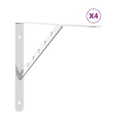 Suporturi rafturi, 4 buc., 40x2,5x25 cm argintiu otel inox.