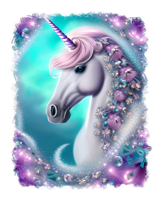 Sticker decorativ Unicorn, Roz, 70 cm, 11348ST foto