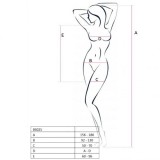 PASIUNE - FEMEIE BS025 BODYSTOCKING ROCHIE ALBĂ STIL MĂRIME UNICĂ