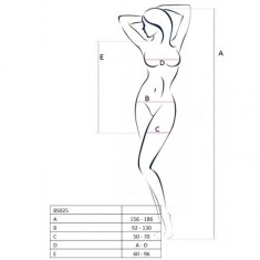 PASSION - WOMAN BS025 BODYSTOCKING WHITE DRESS STYLE ONE SIZE foto