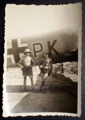 P074 FOTOGRAFIE RAZBOI LUFTWAFFE WWII AVIATIE BOMBARDIER JUNKERS JU-88 4U PK foto