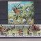 ROMANIA 2004 CINEGETICA - VANATOAREA- Serie 5 tb(straif) + Colita dantelata MNH