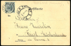 1900 Carte Postala Circulata BUKOWINA Bucovina stampila rara ZASTAWNA Gruss Aus foto