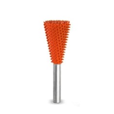 Biax sculptura lemn SABURR - Cap conic inversat 19 mmtija 6mm, Granulatie Saburr FOARTE ASPRA - PORTOCALIE