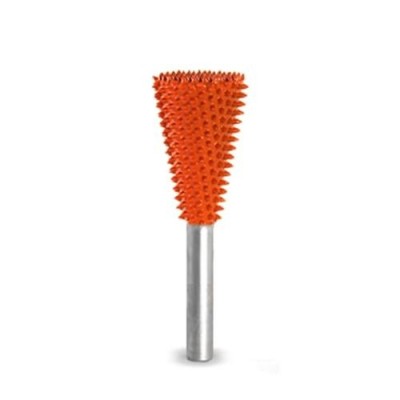 Biax sculptura lemn SABURR - Cap conic inversat 19 mmtija 6mm, Granulatie Saburr FOARTE ASPRA - PORTOCALIE foto