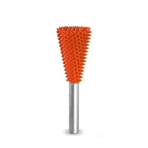 Biax sculptura lemn SABURR - Cap conic inversat 19 mmtija 6mm, Granulatie Saburr FOARTE ASPRA - PORTOCALIE