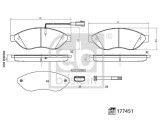 FEBI BILSTEIN 177451 set placute frana,frana disc