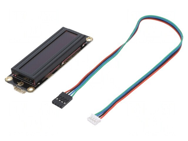 Afișaj LCD 16x2 Negru cu Interfață I2C 3.3-5VDC 87x32mm